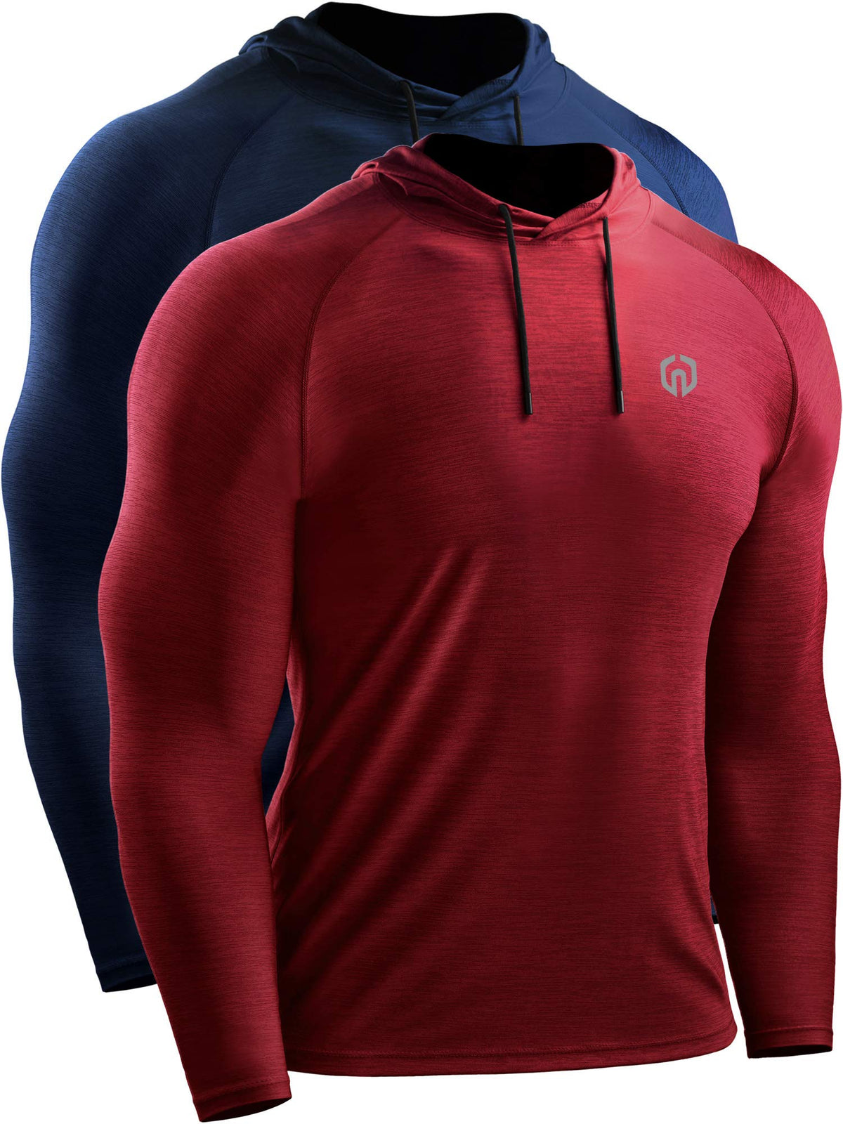 NELEUS Men's Dry Fit Athletic Shirt Workout Running Long Sleeve Shirts with Hoods